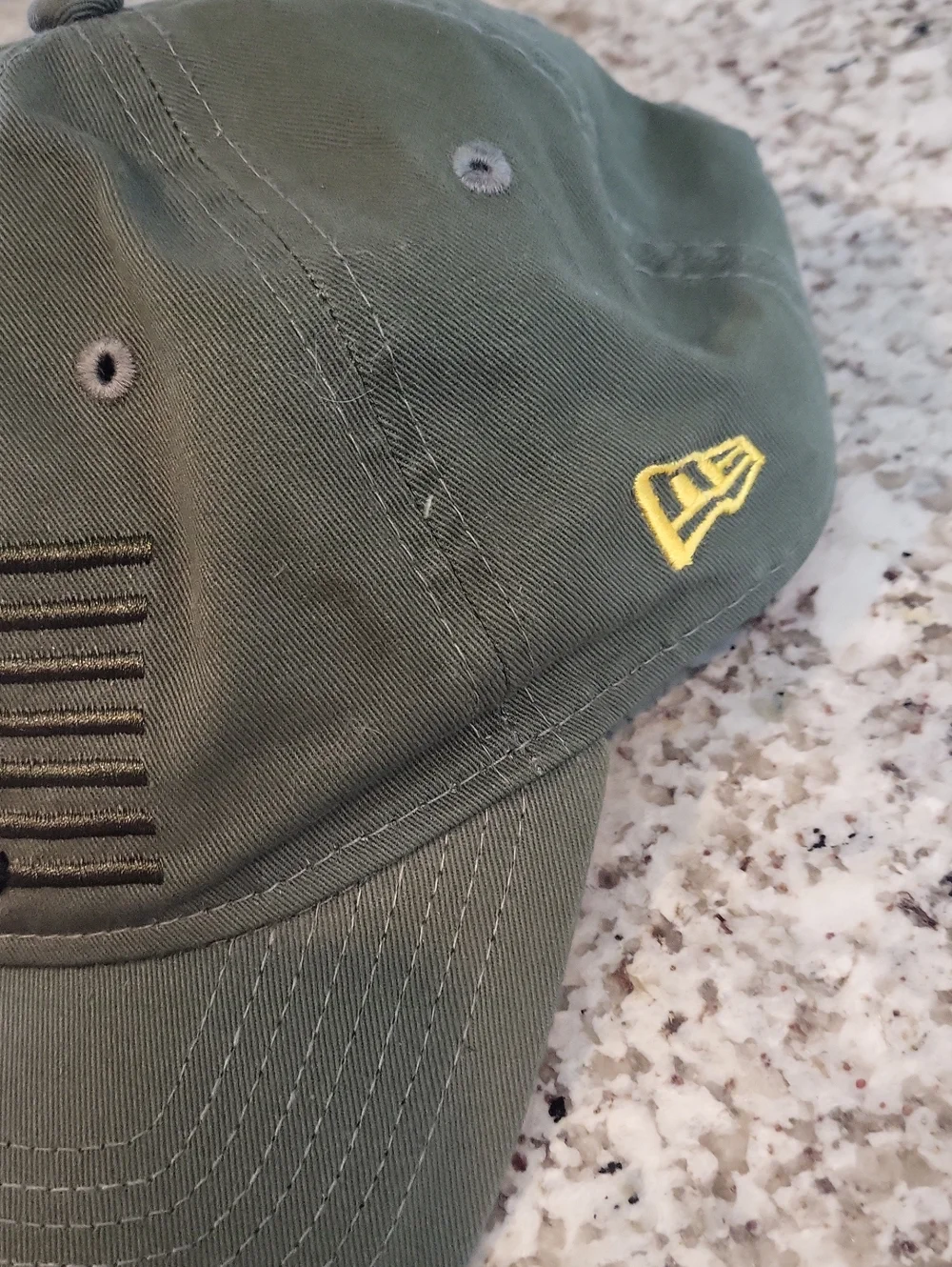 Chicago-White Sox Baseball Cap MLB Olive Green with Flag Patch